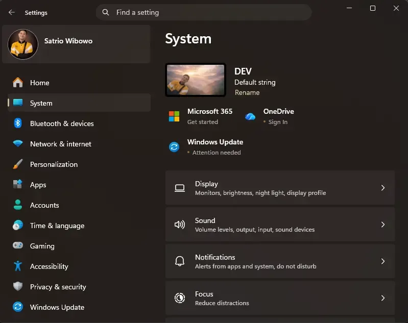 Ilustrasi Menu Storage Settings