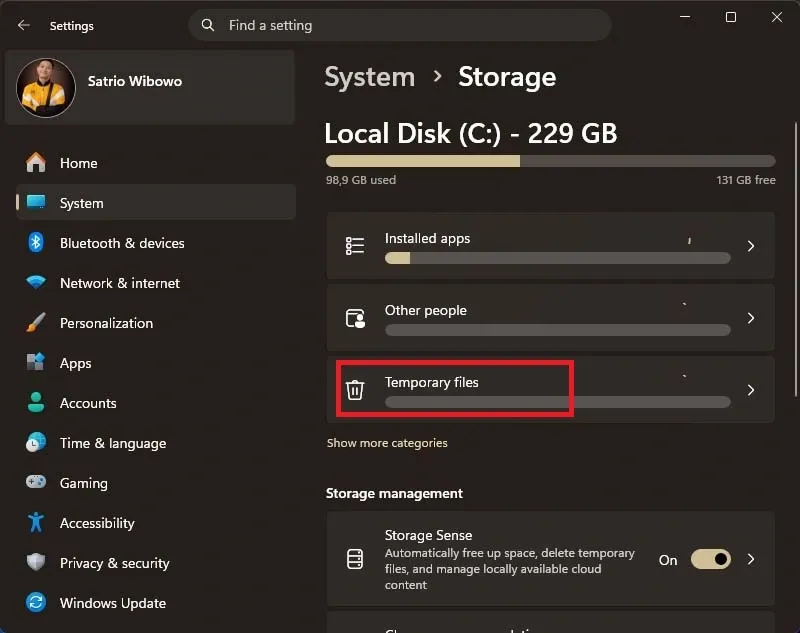 Ilustrasi Folder Temp